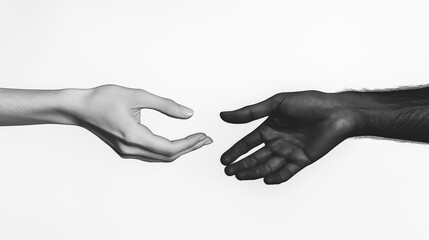 Symbolic representation of unity and diversity through reaching hands