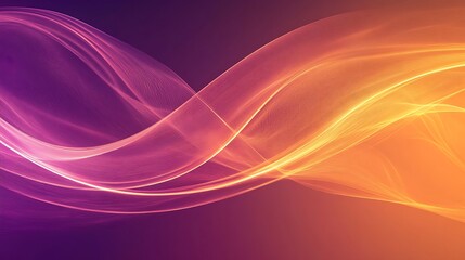 Fototapeta premium Abstract Orange and Purple Flowing Waves Design