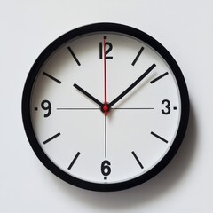 close up of a clock on a white background