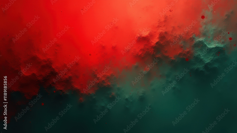 Poster red & teal abstract texture background - abstract art