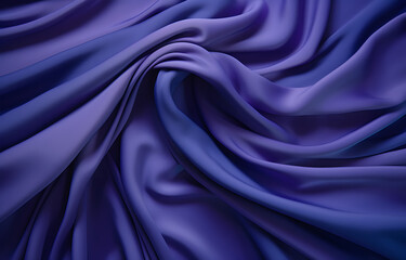 Fototapeta premium Ther is Silk, satin fabric in blue 