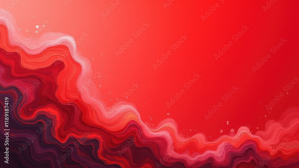 Poster red abstract wave background texture - abstract art