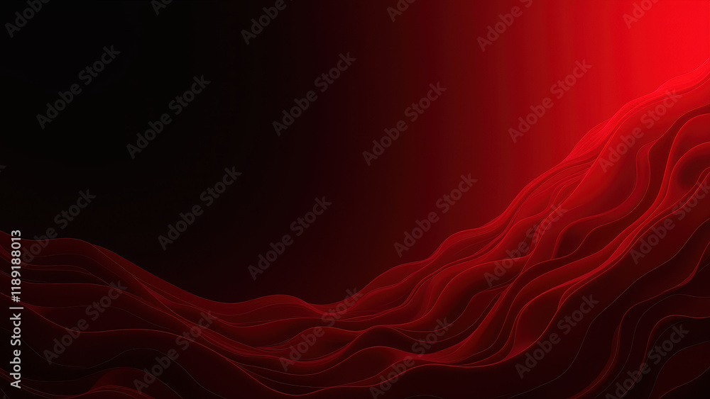 Aufkleber red abstract waves background - abstract backgrounds