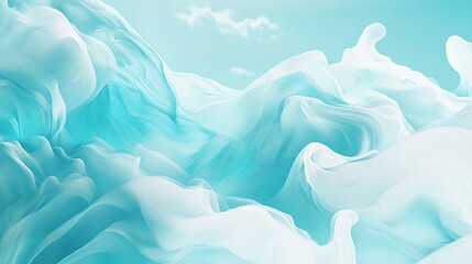Obraz premium Soft Blue Clouds Against a Clear Sky in Abstract Artistic Style