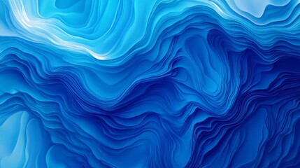 Fototapeta premium Tranquil Blue Ripples - Abstract Water Surface in Minimalist Style with Gradient Shades of Blue, Reflective Aesthetic