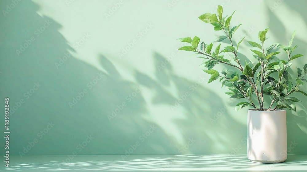 Poster fresh green spring background with subtle textures and lines