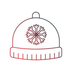 Winter gradient outline icon with white background vector stock illustration