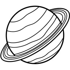 Cosmic Line Art Planet Designs