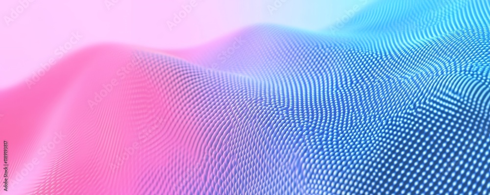 Aufkleber abstract pink and blue wave pattern digital texture 3d render gradient background