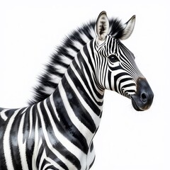 Majestic Plains Zebra Portrait Striking Black and White Stripes African Wildlife
