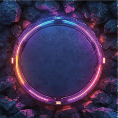 Obraz premium Vektorisiert aus derm Package: rpg, fantasy, game, board, symmetrisch, neon, nerd, außerirdisch, ufo, trek, wars, Allianz, portal, planet, galaxy, 
