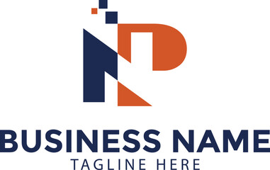Letter NP technology logo, NP creative IT and digital business logo design vector © Muhammad