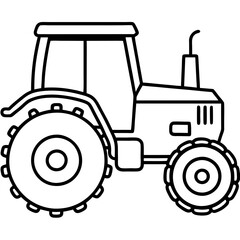 Detailed Tractor Vector Illustration