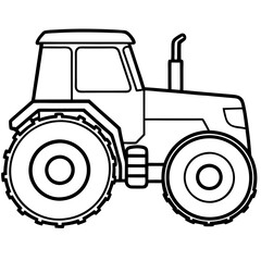 Detailed Tractor Vector Illustration