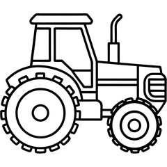 Detailed Tractor Vector Illustration