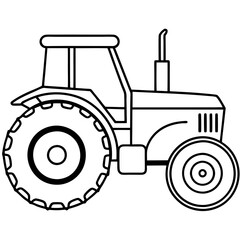 Detailed Tractor Vector Illustration