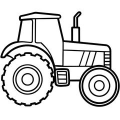 Detailed Tractor Vector Illustration