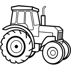 Detailed Tractor Vector Illustration