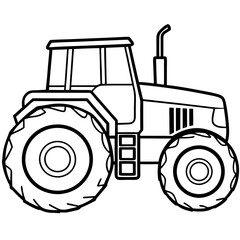 Detailed Tractor Vector Illustration