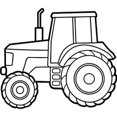 Detailed Tractor Vector Illustration