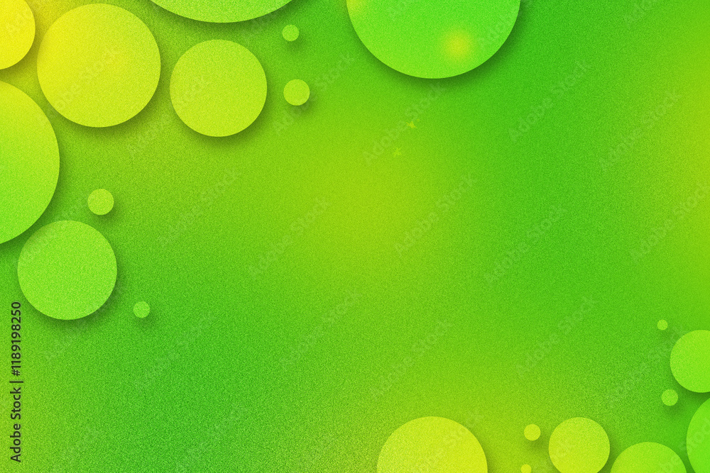 Poster noisy grain texture effect green and lime color gradient banner background. green grain texture back