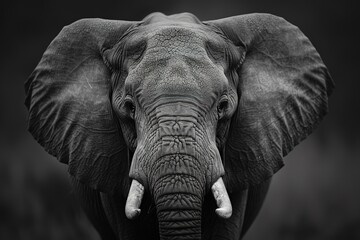 Naklejka premium Elephant Close Up and Personal