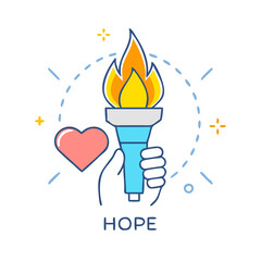 torch symbolizing hope vector icon, torch symbolizing hope vector illustration - simple illustration of torch symbolizing hope, perfect for logos,and torch symbolizing hope -themed designs.