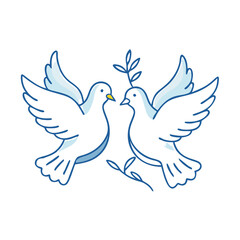 doves symbolizing peace vector icon, doves symbolizing peace vector illustration - simple illustration of doves symbolizing peace, perfect for logos,and doves symbolizing peace -themed designs.