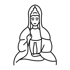 Bodhisattva line icon.