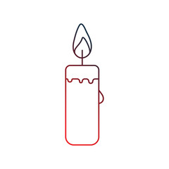 candle gradient outline icon with white background vector stock illustration