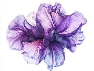 purple flower petals on white background