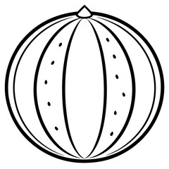 Elegant watermelon Line Illustration