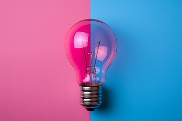 Innovative Concept of a Brain Inside a Light Bulb - Representing Ideas and Creativity