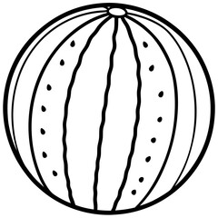 Elegant watermelon Line Illustration