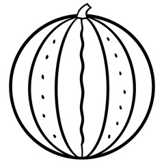Elegant watermelon Line Illustration