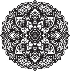 abstract floral background and ornamental round ornament