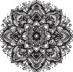 abstract floral background and ornamental round ornament