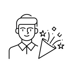 Bar mitzvah color icon. Judaism religion.