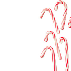 A Festive Collection of Candy Canes Against a Dark Background A Delightful Christmas Treat