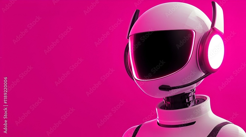 Poster ai help desk interaction, a virtual assistant efficiently addressing customer inquiries in a modern,