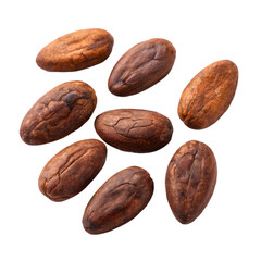 Obraz premium cocoa beans on transparent background