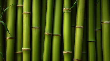 Fototapeta premium Zen Garden Serenity - Seamless Bamboo Texture with Natural Green Stalks in Organic Rhythmic Pattern for Peaceful Designs