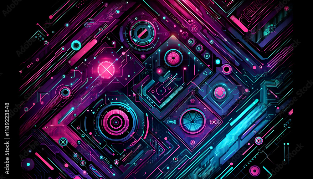 Poster abstract background with circles