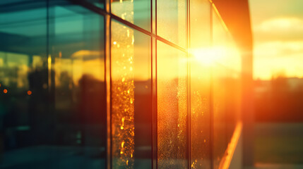 Solar panels on a single-family home reflecting sunlight