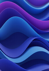 Abstract Blue and Purple Wave Pattern Background Modern 3D Rendered Design Smooth Curves