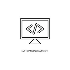 Icon a SOFTWARE DEVELOPMENT, isolated against a clean background.