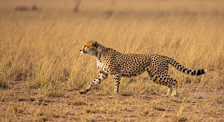 Naklejka premium cheetah in the savannah