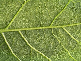 Obraz premium Photo of a Green Leaf Close-Up