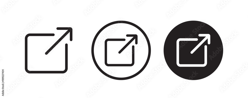 Poster external link icon vector. link icon vector. hyperlink symbol png and vector illustration on transpa