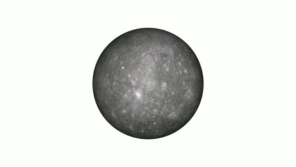 3d mercury in white background